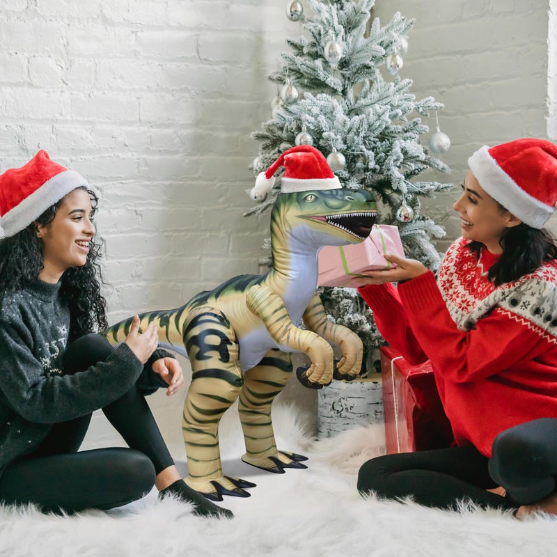 Jet Creations Large Inflatable Velociraptor Dinosaur - Durable & Lifelike - 51 Inches, Multi - Image 5